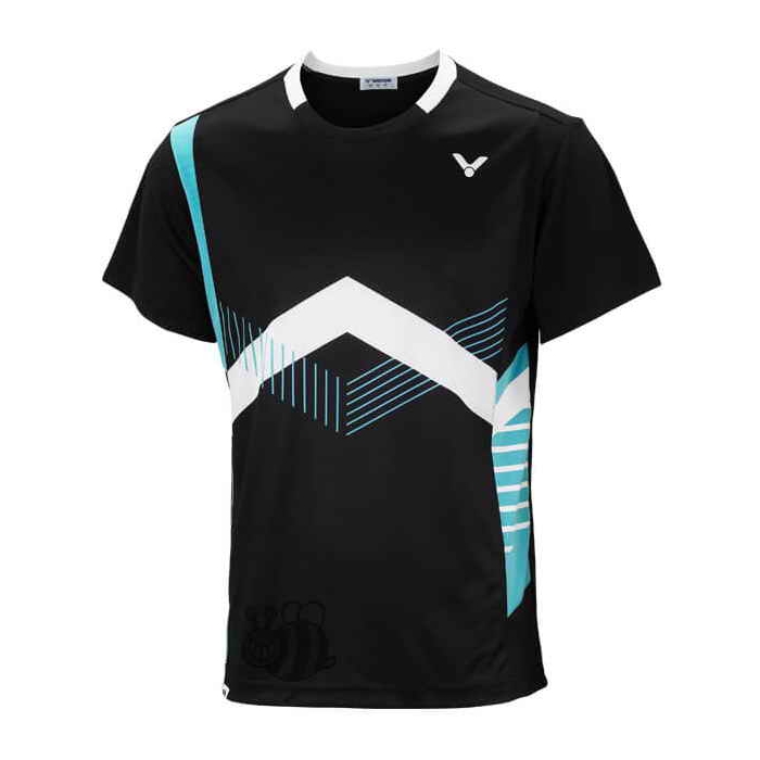 Victor-T-shirt-S-3806-Black/Sky-Blue-1