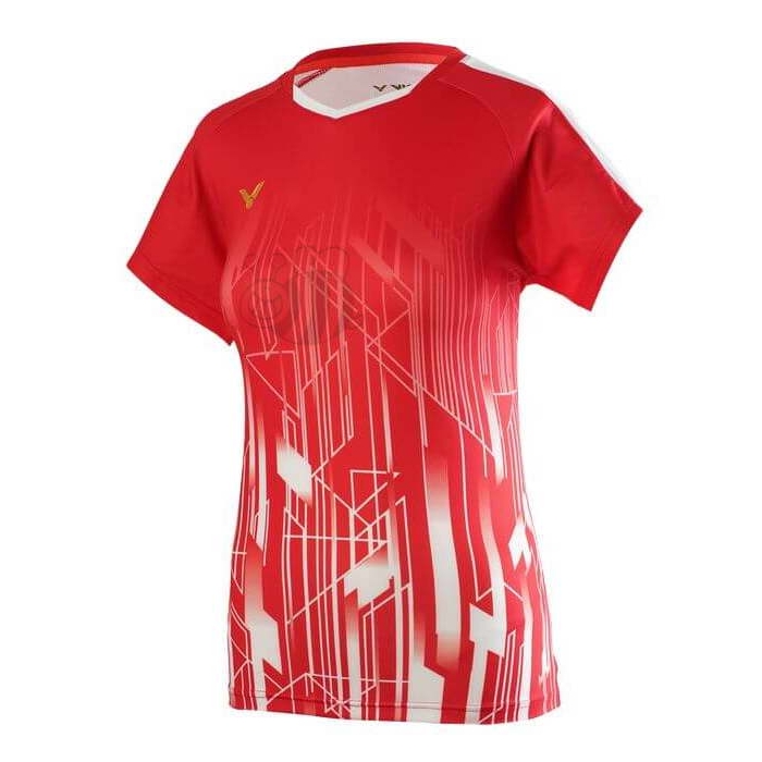 Victor-T-shirt-T-01002TD-Red-Lady-1